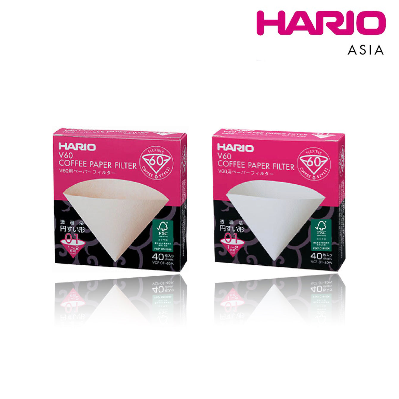 DOSE  Filtres Papier Naturel V60 x40 1/4 T 02 - Hario