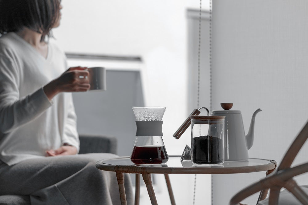 Glass Canister Olive Wood