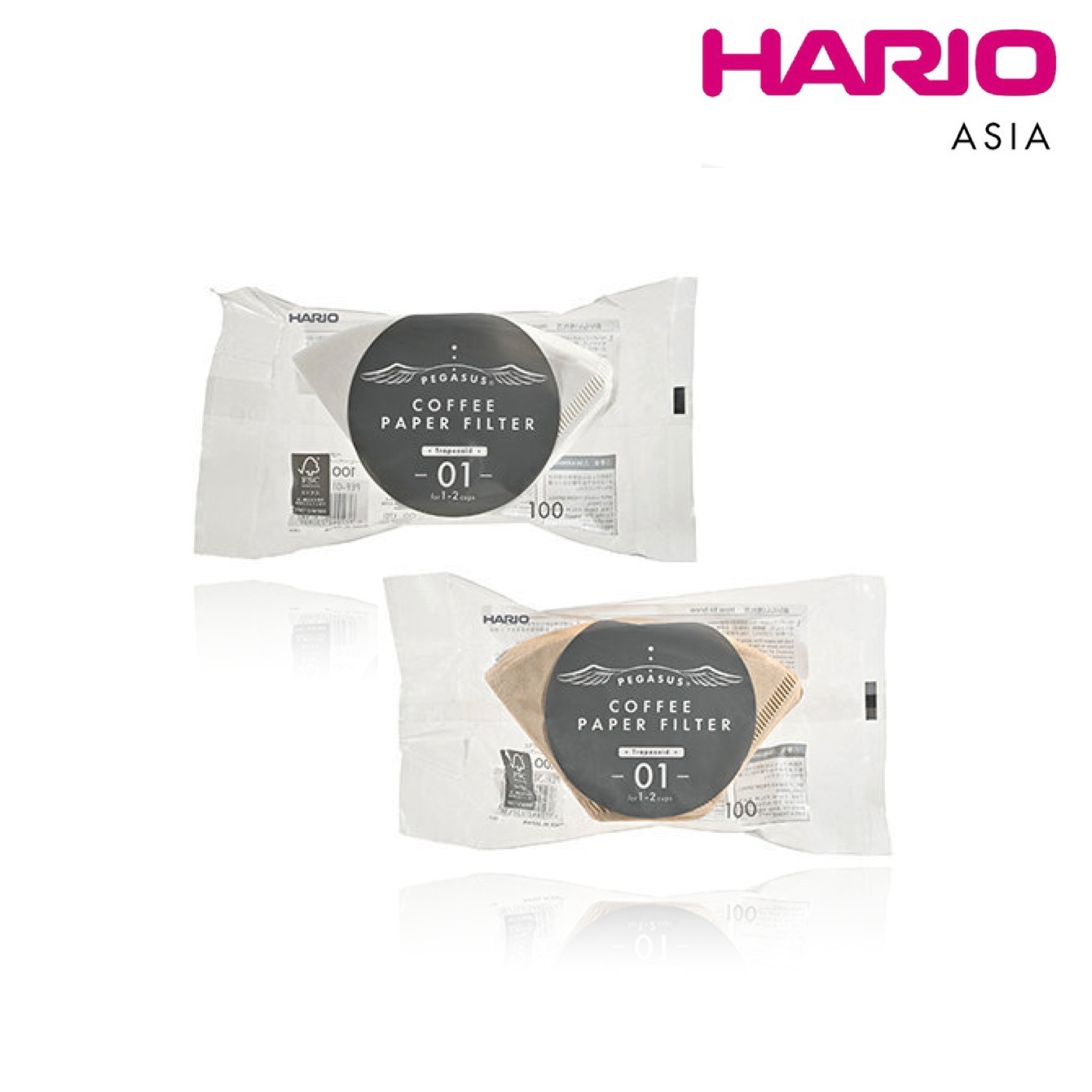 Hario Pegasus Coffee Paper Filter Size 01 (100 count)
