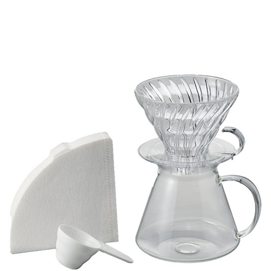 Simply Hario Ceramic V60 Pour Over Set: Coffee Servers